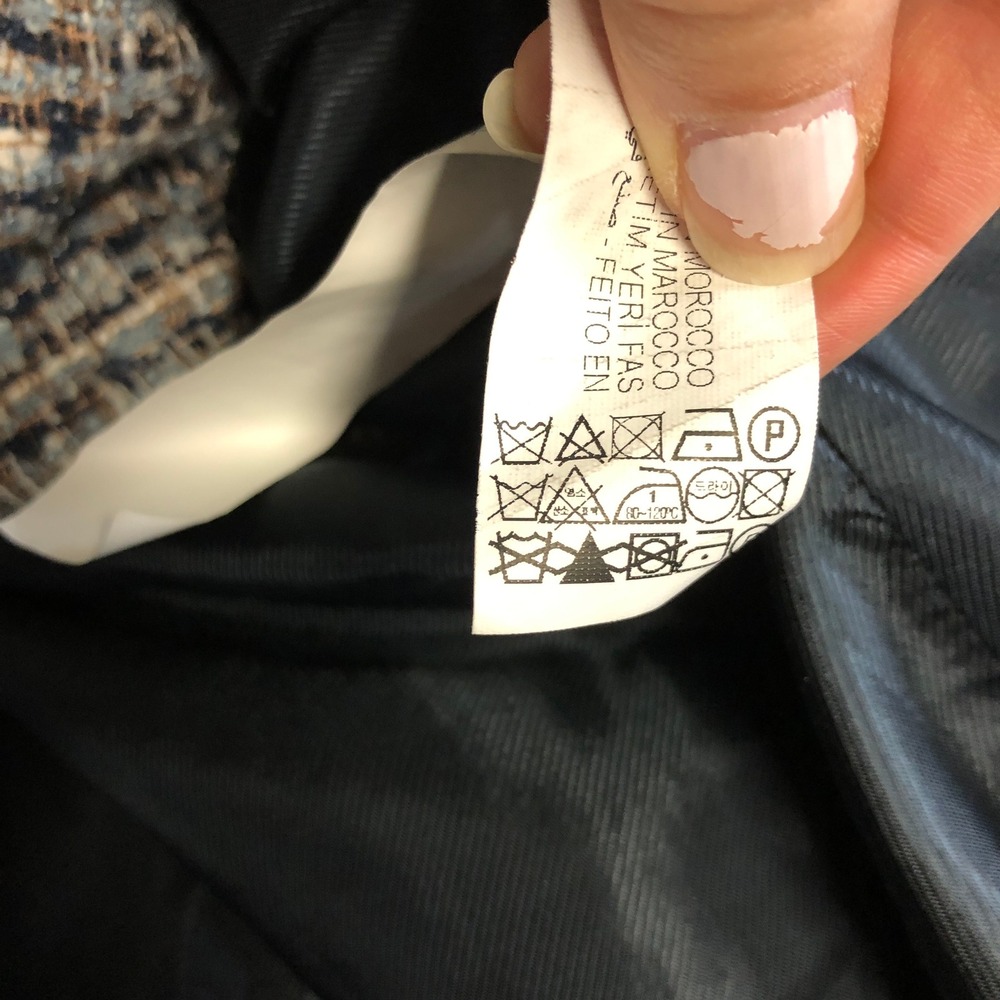 Zara Womens Textured Multicolor Tweed Double Breasted Blazer Size L Career - Picture 14 of 16